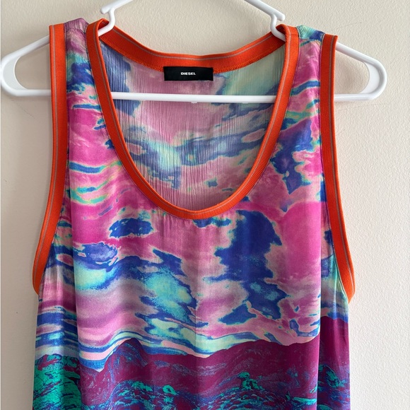 Diesel Colorful Abstract Tank Top size M neon colors - Picture 3 of 12